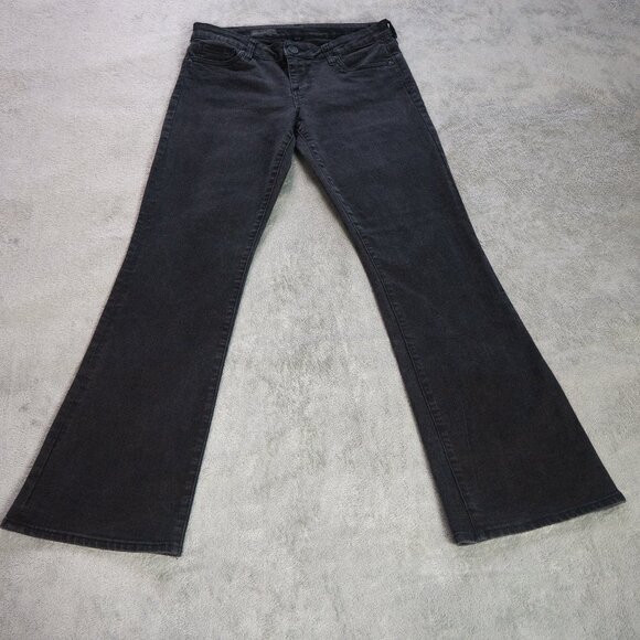 Kut from the Kloth Womens Baby Bootcut Jeans Size 8 Short Black Stretch Denim - Picture 1 of 13